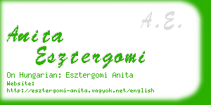 anita esztergomi business card